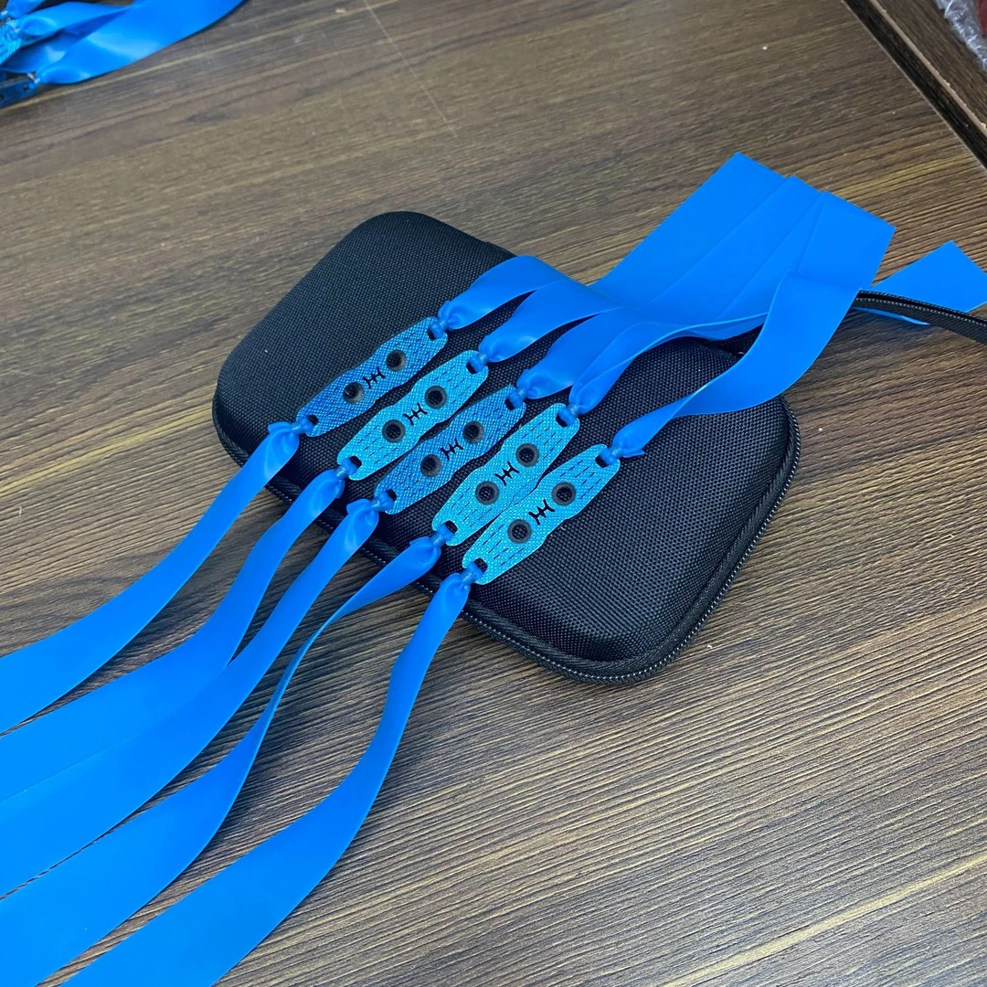 暴力蓝2515锥度扁皮筋透明蓝正品加厚耐磨高弹力耐用户外防冻皮筋