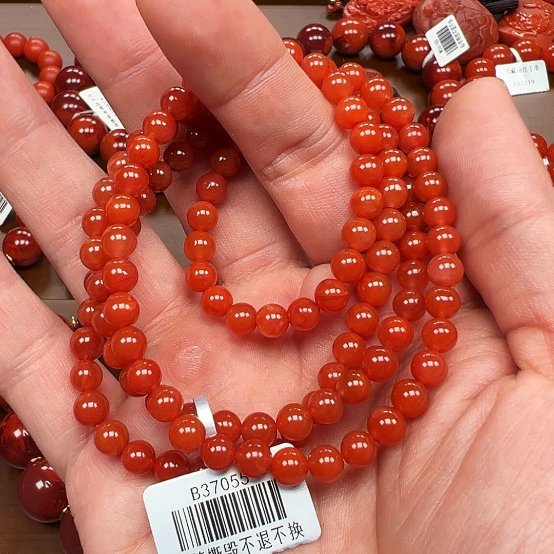 南红玛瑙未镶嵌手链