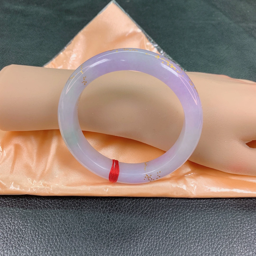 61圈口冰紫色缅甸天然a货翡翠手镯8699编号女款