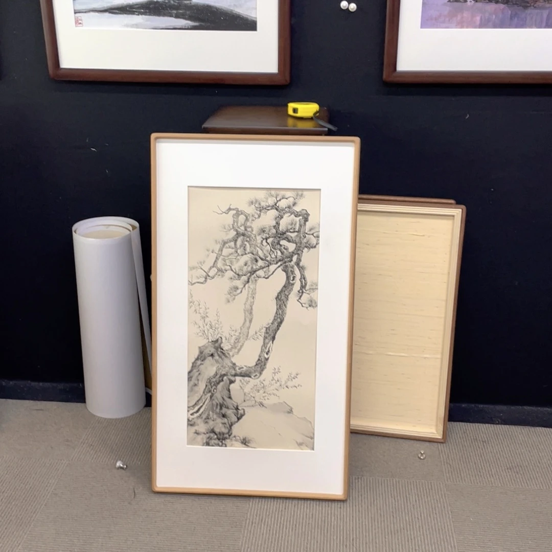 雨***神国画手绘国画，原创带框包邮