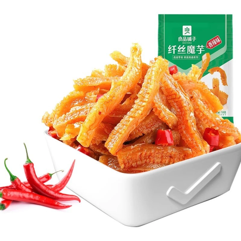 良品铺子纤丝魔芋爽150g素毛肚麻辣零食批发食品精选辣条素食