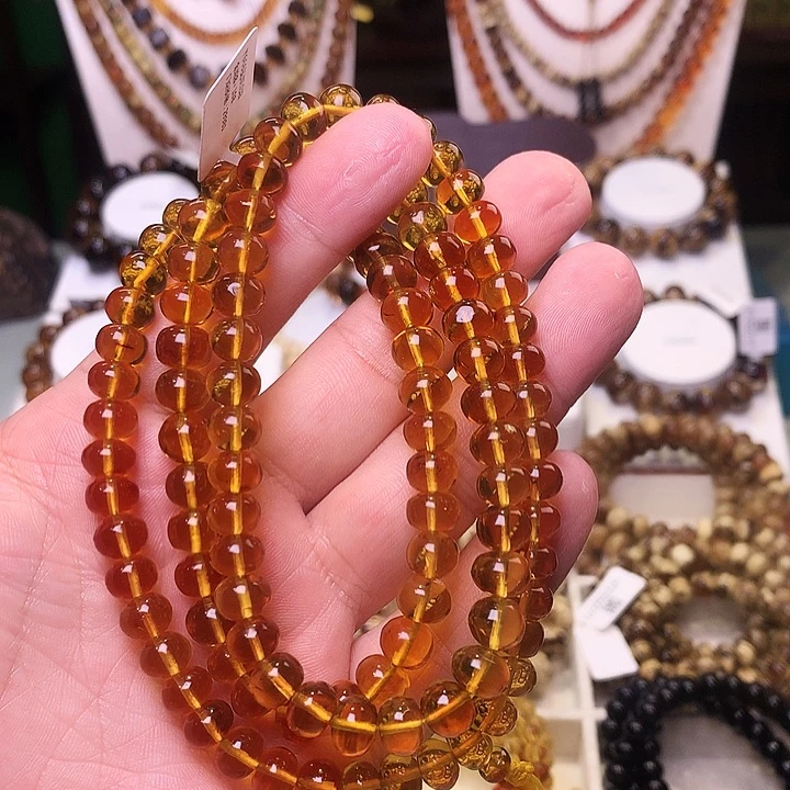 琥珀未镶嵌裸石8+一级漏8-666