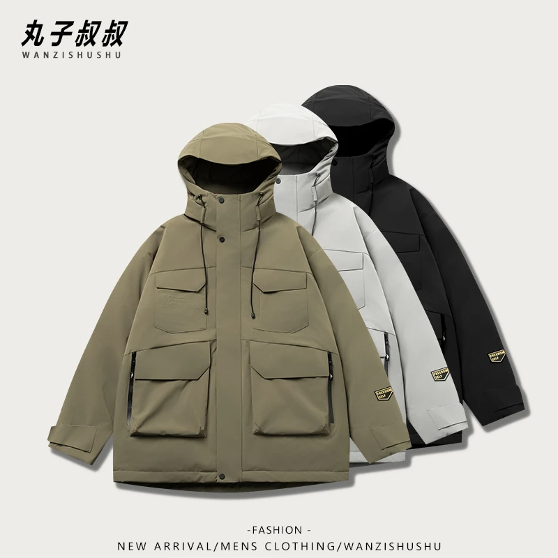 【荒野冬令极寒工装系列】重工连帽羽绒服大码加厚保暖外套ST9962