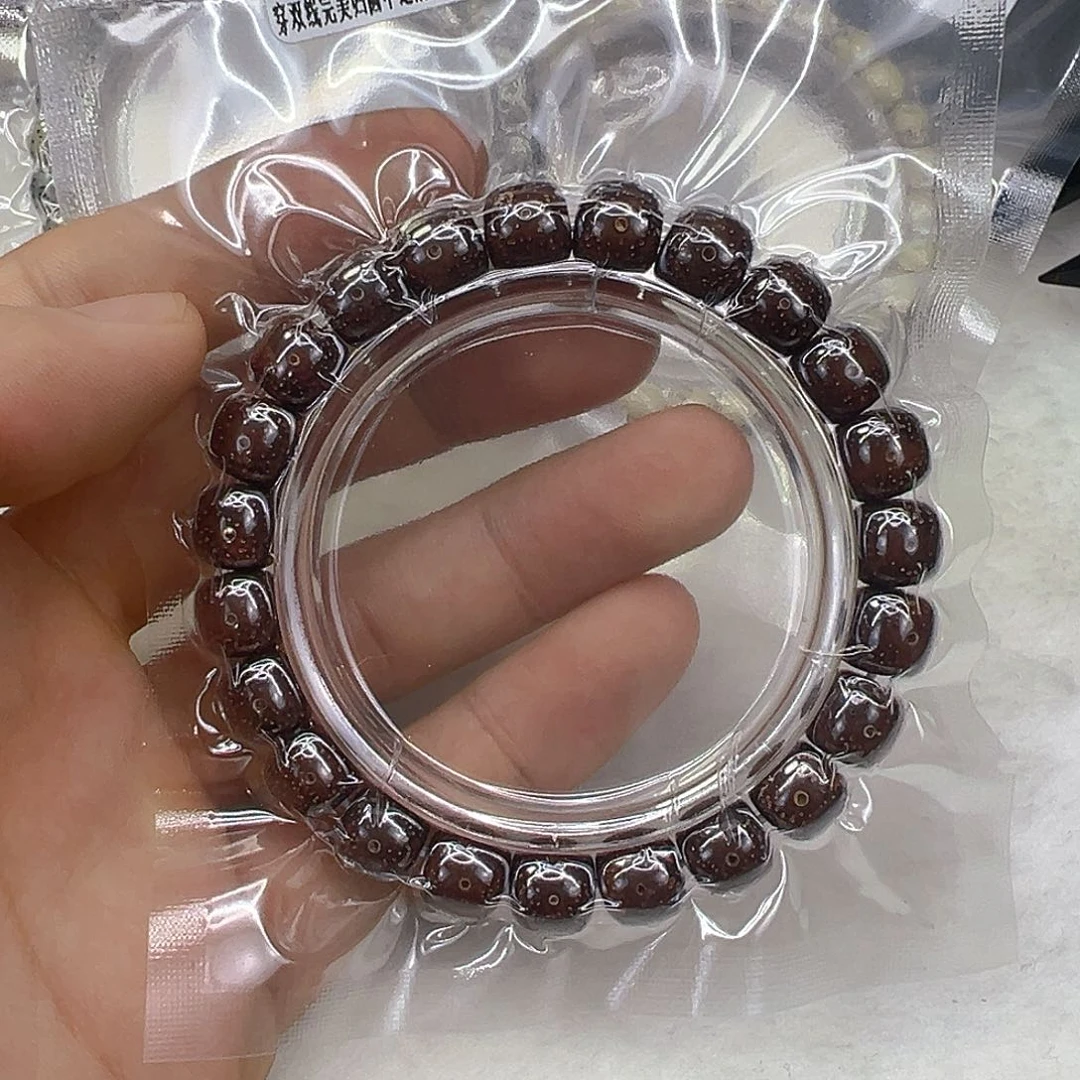 手串星月菩提48王者糯冰黑金玉华星月菩提单圈10