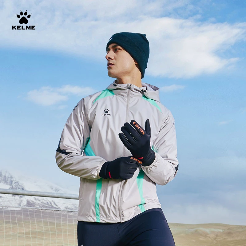 卡尔美精选户外风雨衣防风防泼外套流光风足球运动连帽风衣男士