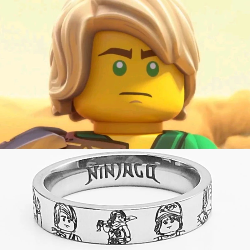 钛钢戒指 劳埃德幻影忍者周边男生戒指ins 高颜值小众不掉色女款