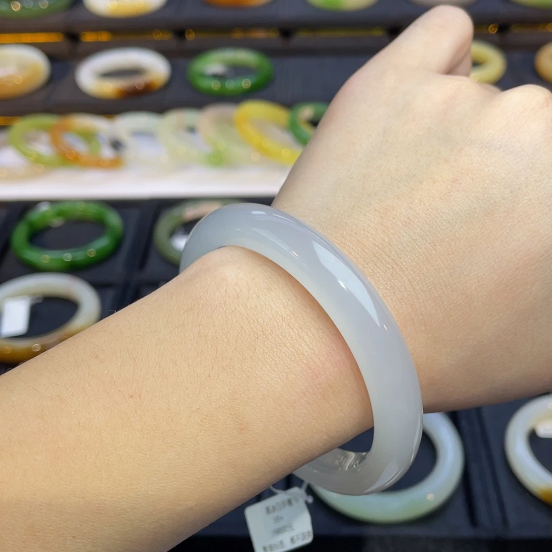 和田玉手镯未镶嵌青***新