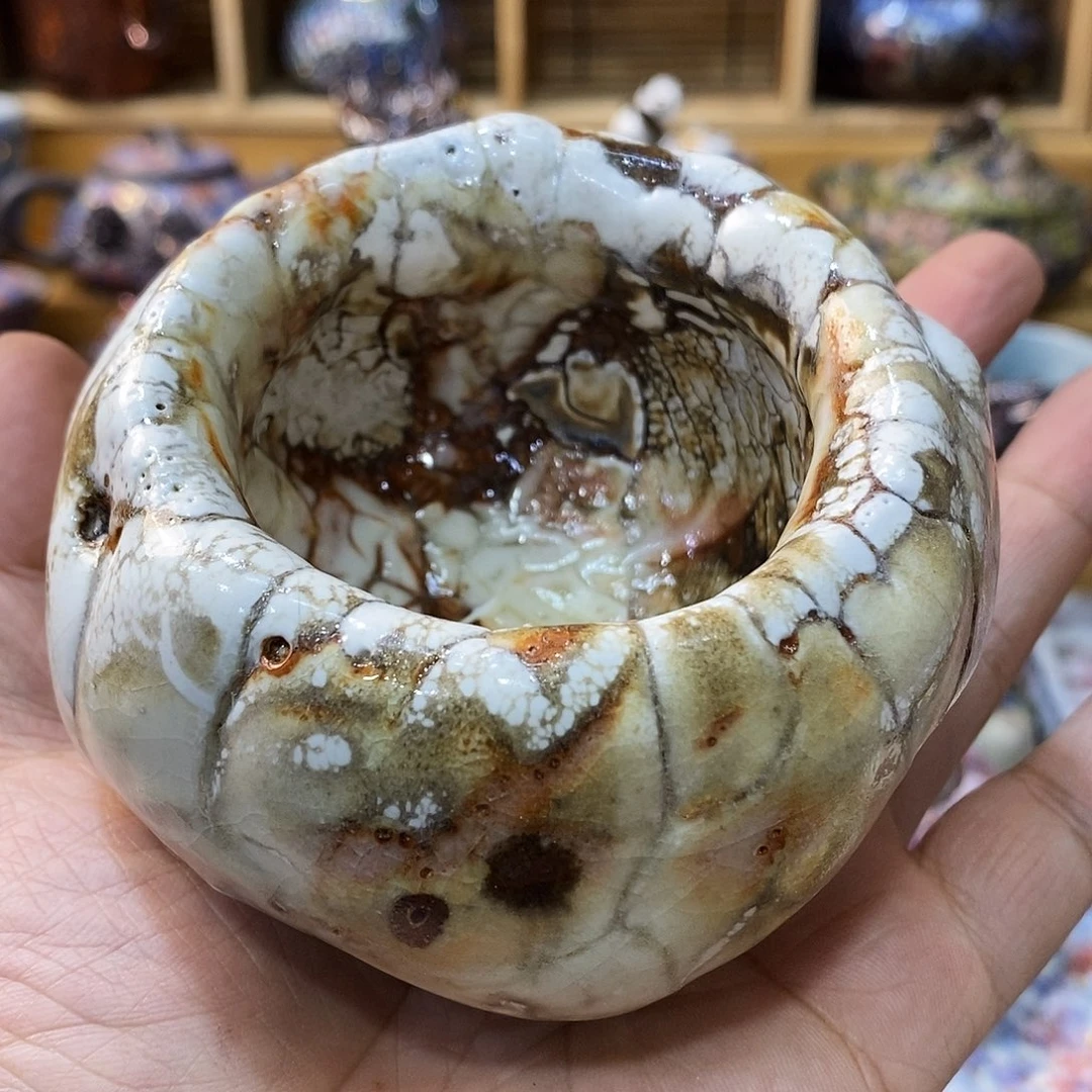 粗陶志野柴烧茶器