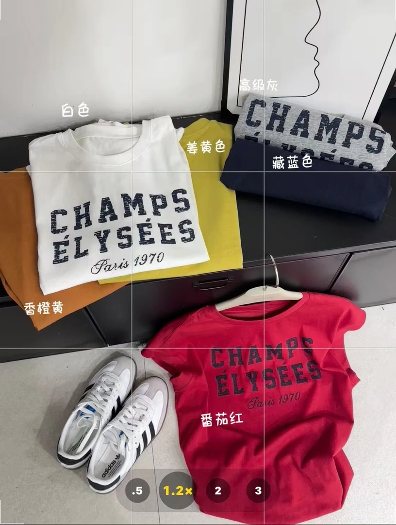 【NIANNIAN+】【CHAMPS】T恤ol韩版宽松休闲时尚