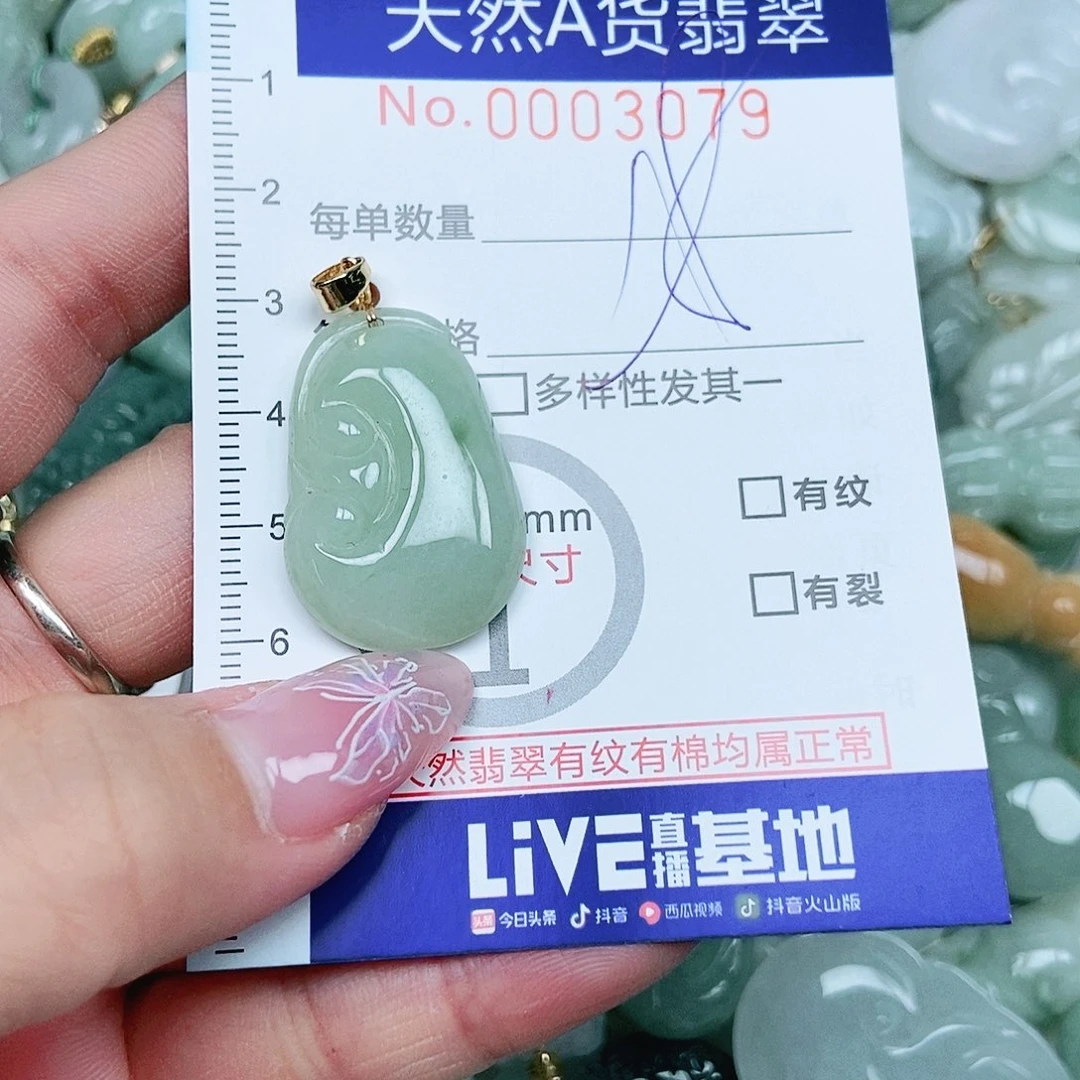 翡翠未镶嵌吊坠(不含链)