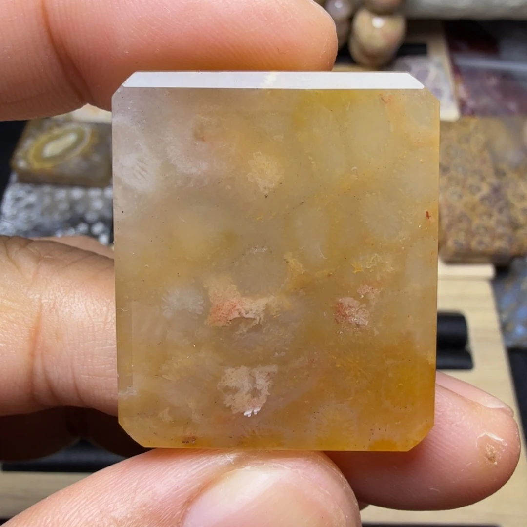 硅化玉未镶嵌纯天然色有机玉石保真色
