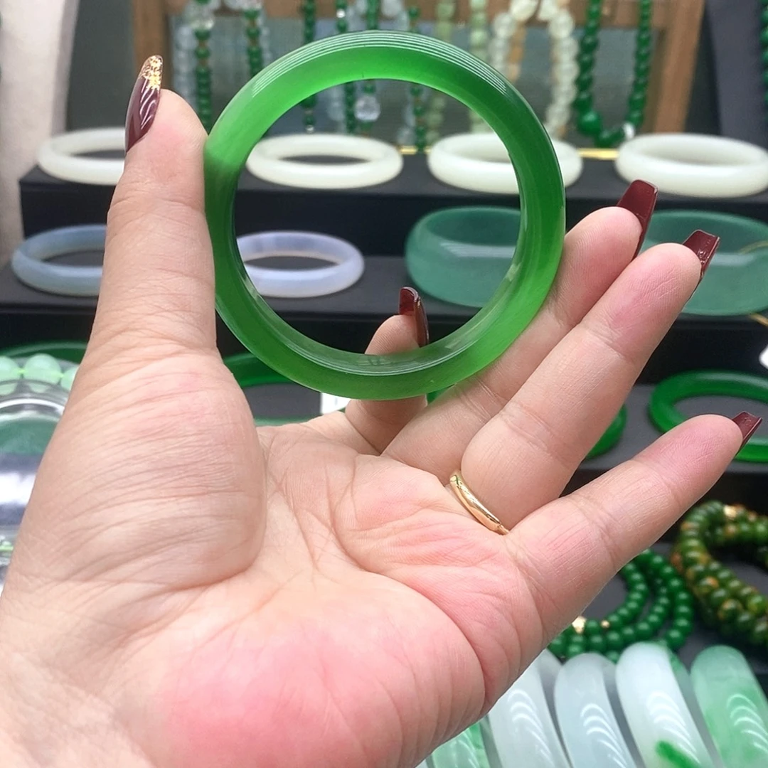 珐琅非金属时尚百搭满绿猫眼53-55