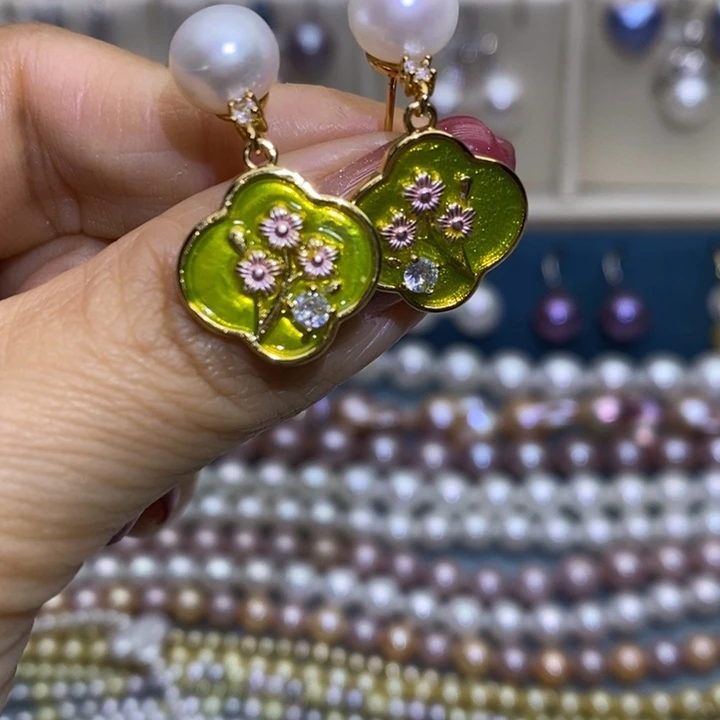 银S925镶嵌珠宝首饰淡水珍珠