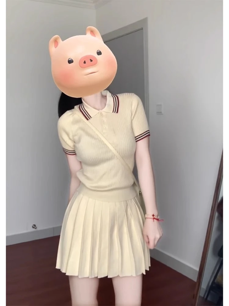 套装2025新款女装夏季休闲通勤针织裙子两件套夏装搭配一整套时尚