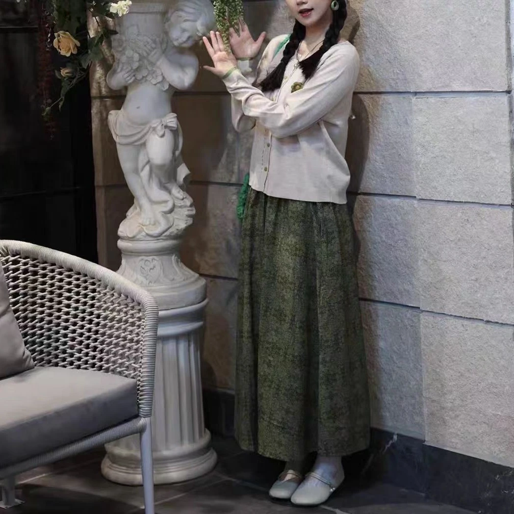 瓷语专柜正品绣花针织开衫女秋冬刺绣上衣文艺时尚舒适毛衣外套女