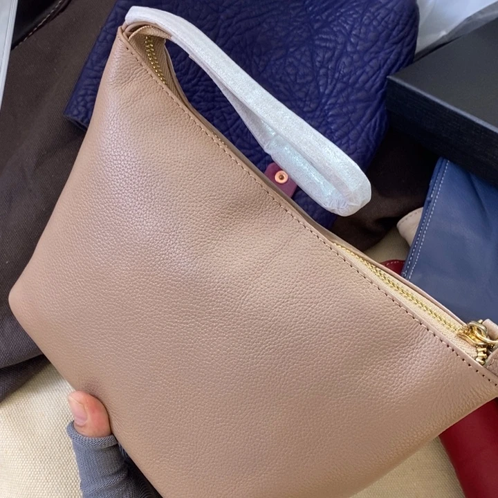 头层牛皮手拎包收纳包