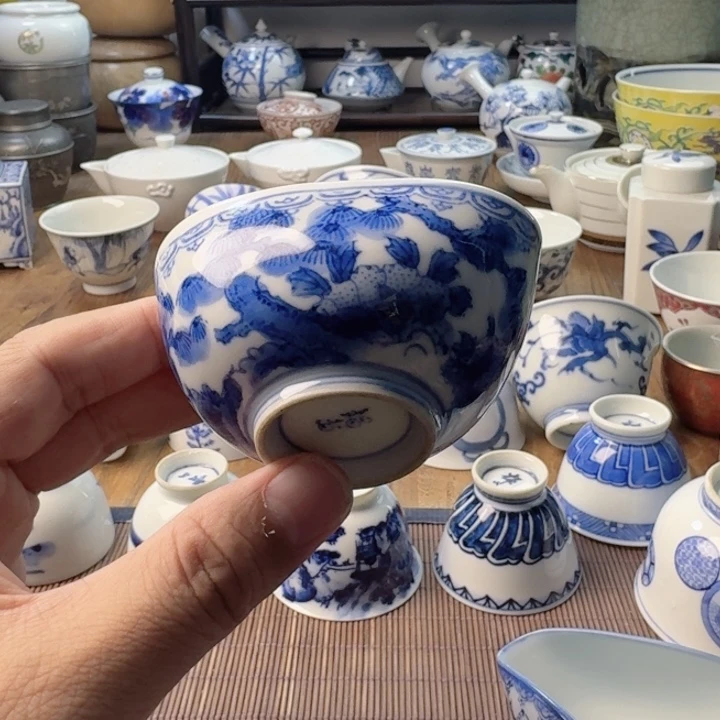 青花杯子茶具系列这