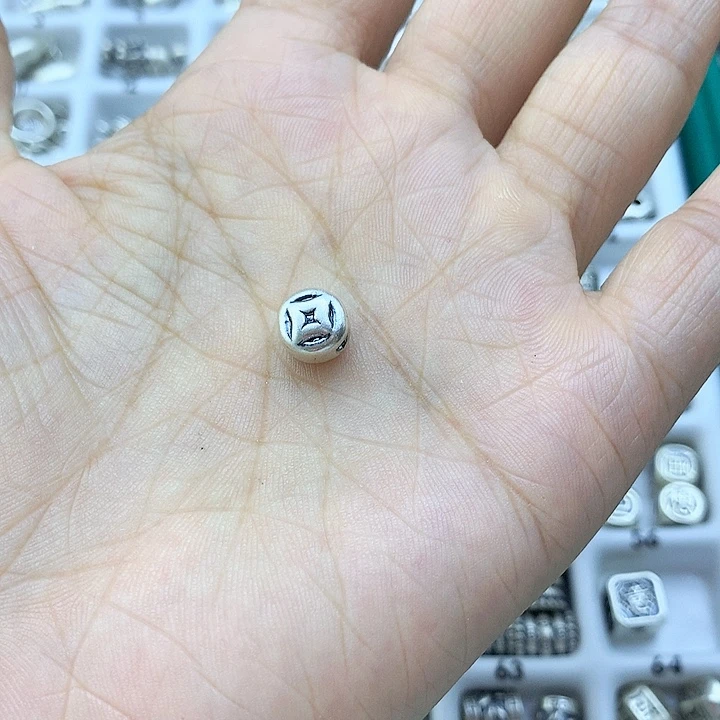 珐琅足银风铃子银饰