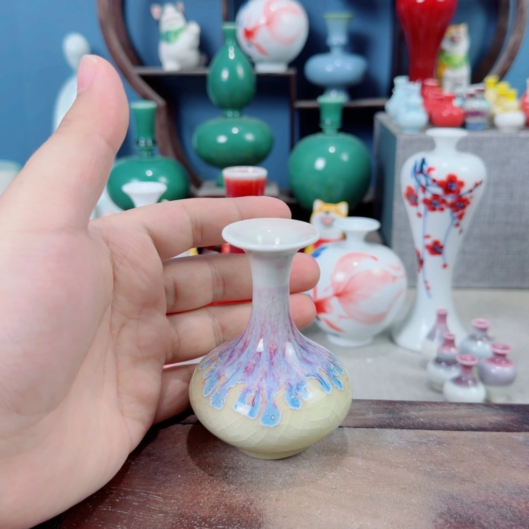 陶瓷手工小花器摆件