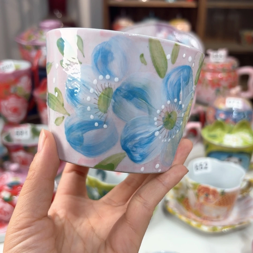 景德镇手绘高温釉下彩陶瓷茶具