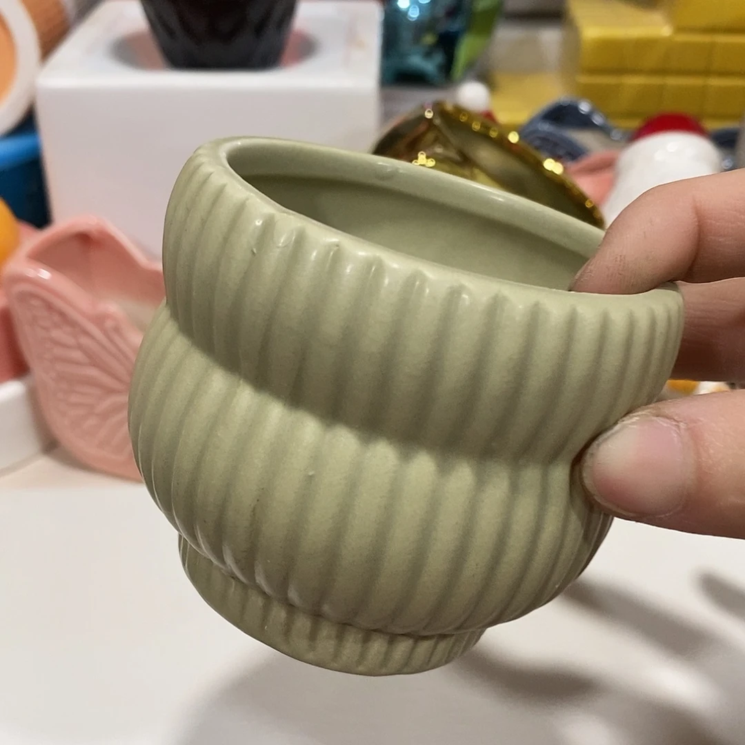 陶杯子陶盆有孔 瑕疵介意勿拍