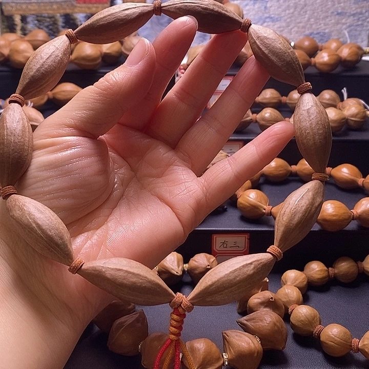橄榄核手串柳叶核16×38