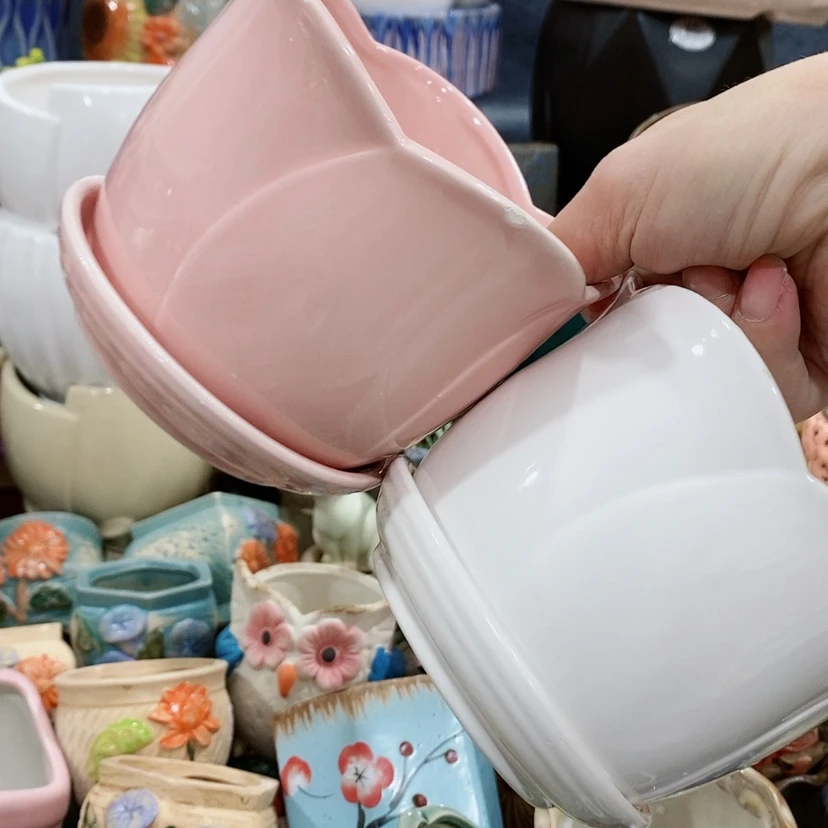 【闪购商品】红陶陶瓷花盆，多肉花盆