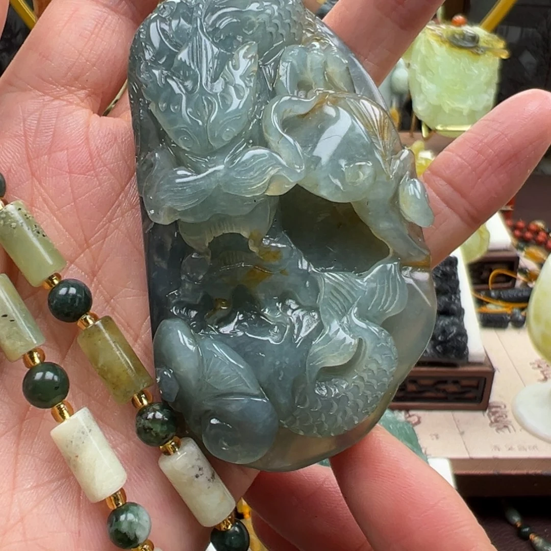 岫玉未镶嵌挂件挂件