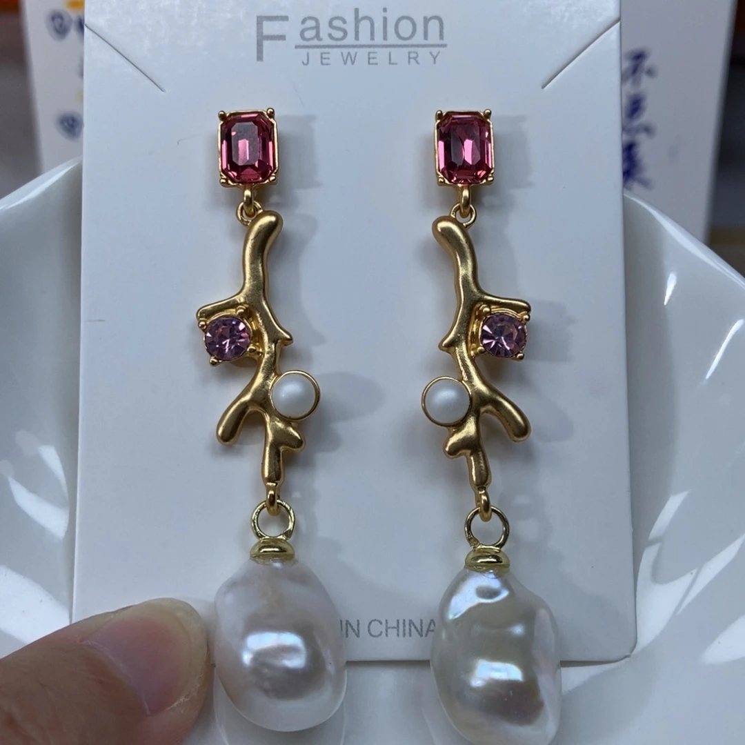 淡水珍珠耳环合金特价466