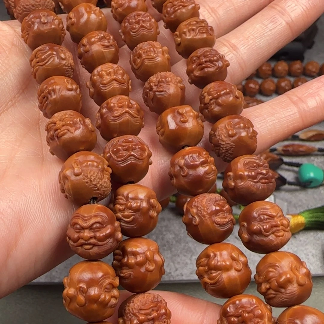 橄榄核手串/手链1.3尺寸双面小籽108罗汉长串