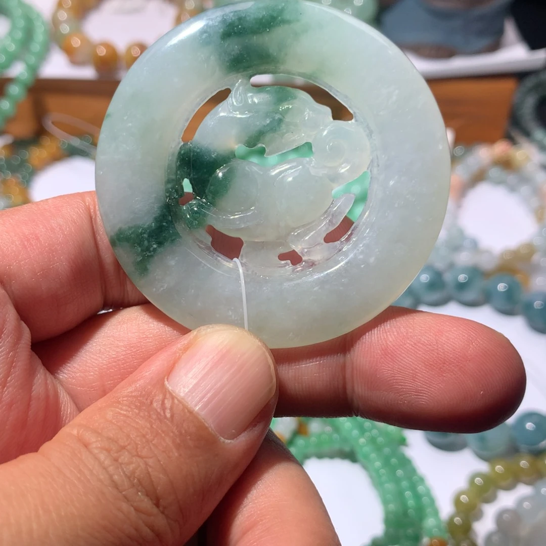 未镶嵌手链翡翠挂件大圆牌