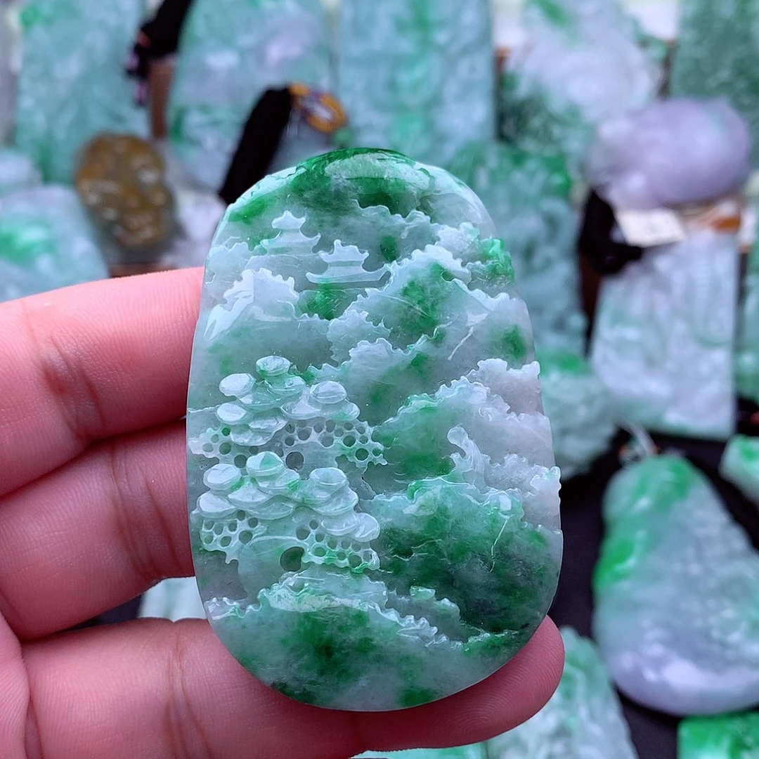 翡翠未镶嵌吊坠(不含链)