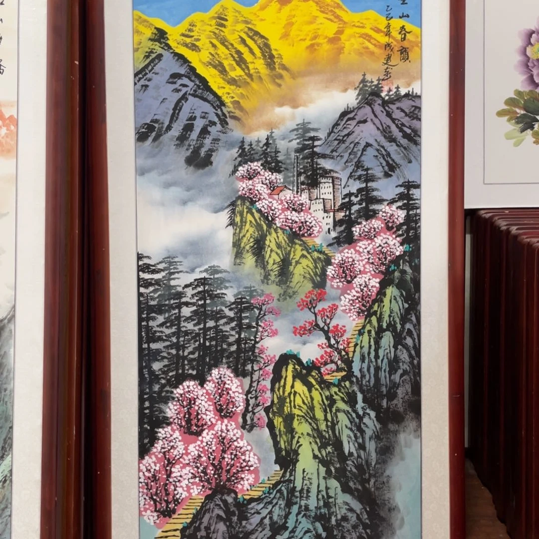 环***事国画带框尺寸63*123厘米