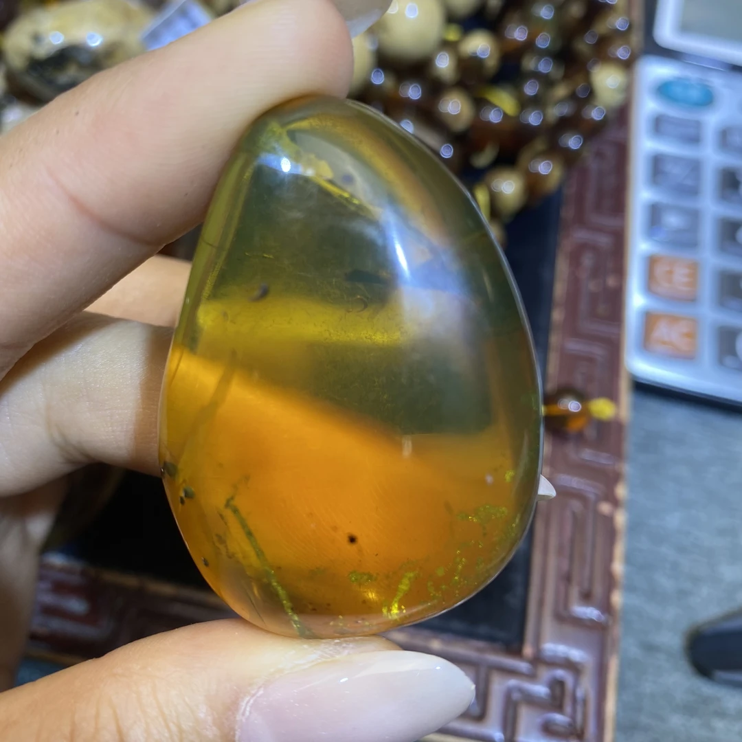天然缅甸琥珀金蓝