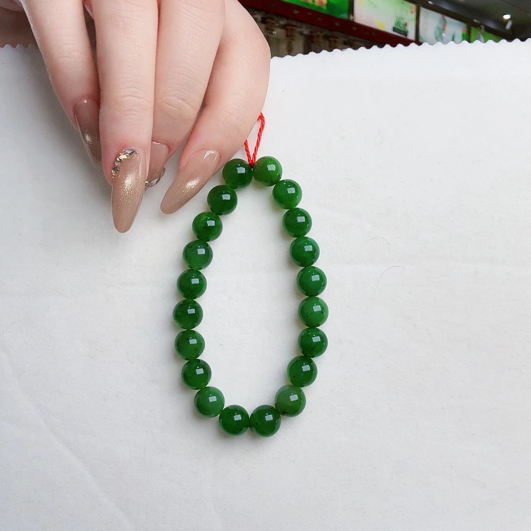 和田玉（碧玉）手链未镶嵌1002