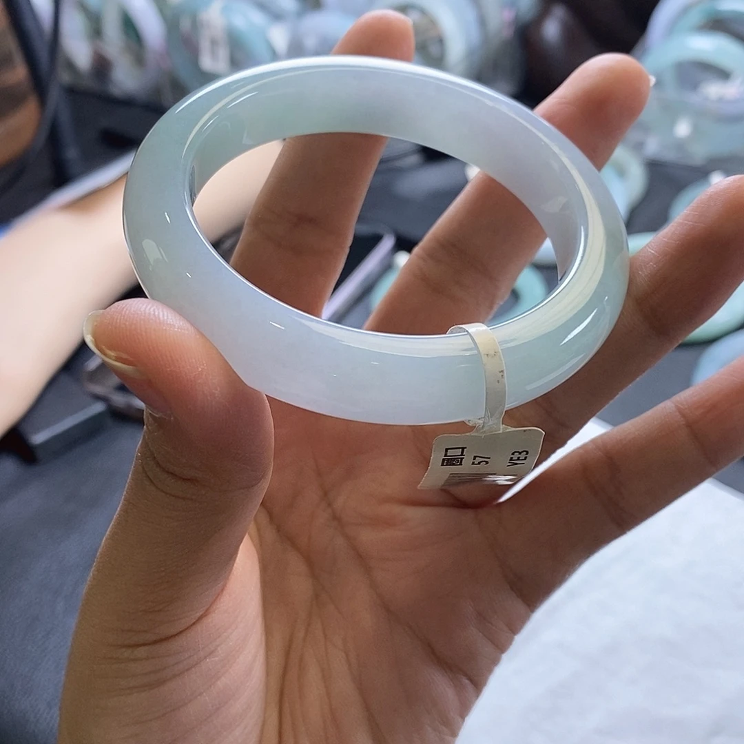 翡翠未镶嵌手镯57正圈20