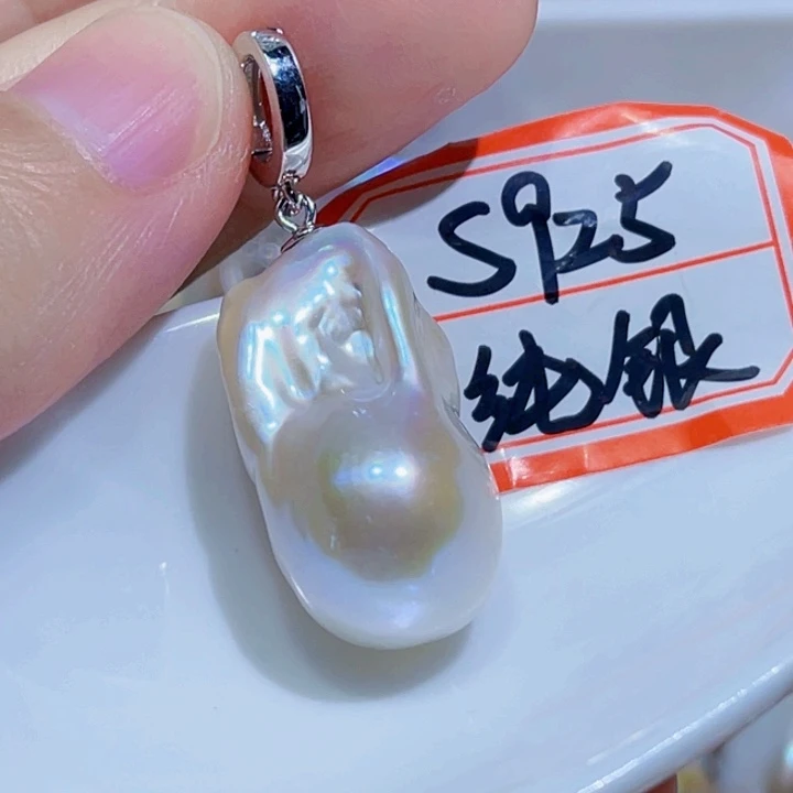 淡水珍珠银S925镶嵌颈饰