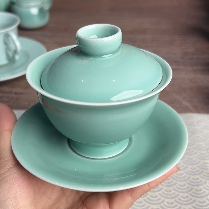 龙泉云间青瓷小米茶器