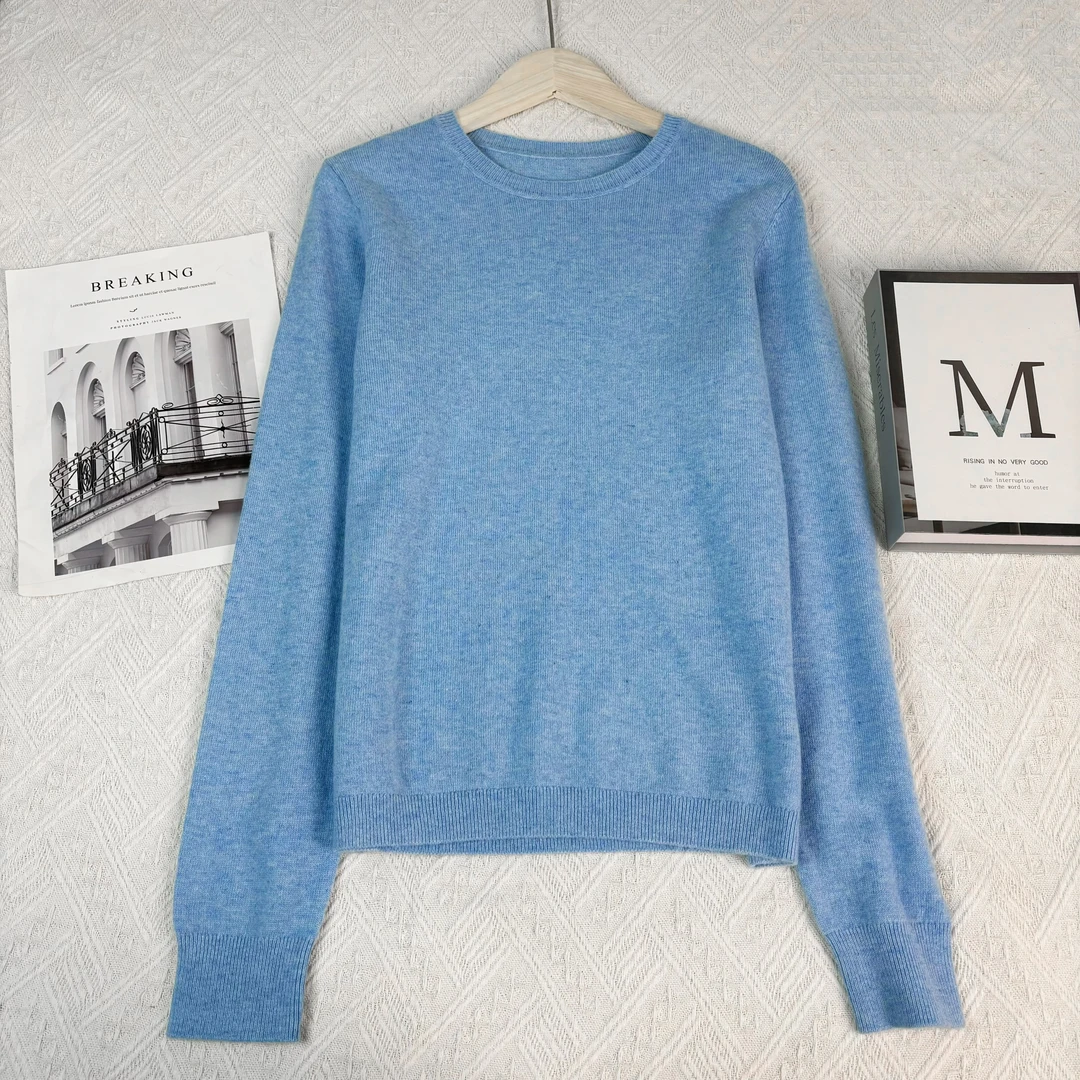 玲姐定制-纯色基础款休闲百搭打底针织毛衣493517