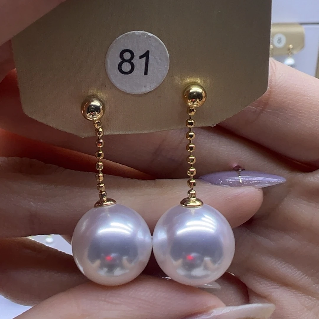 银S925镶嵌耳饰淡水珍珠