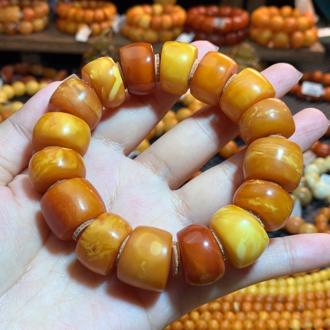 蜜蜡未镶嵌手串蜜蜡手串