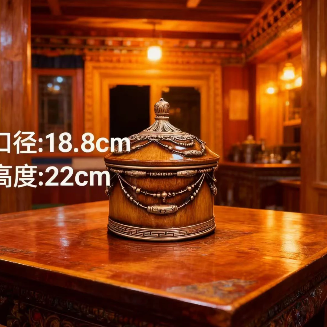 天珠图案收纳盒家居装饰摆件