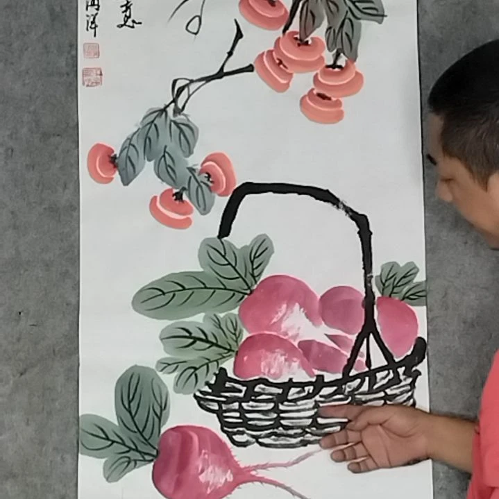 国画柿子6666666666666