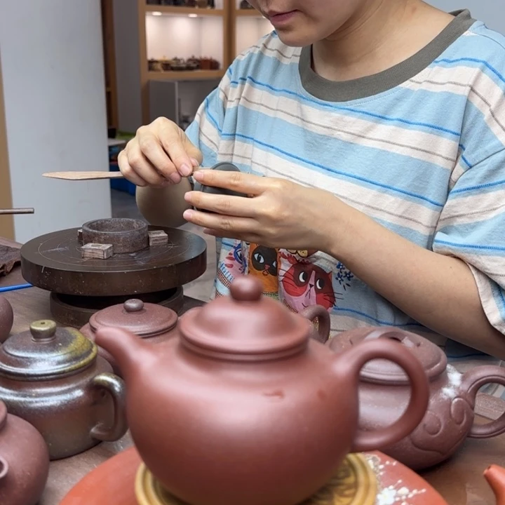 茶壶紫砂紫泥大亨掇球360CC