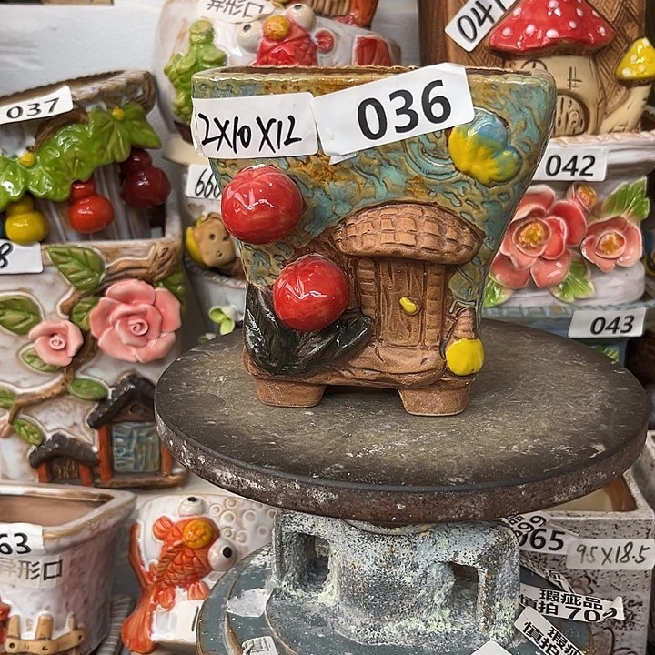 粗陶材质多肉花盆