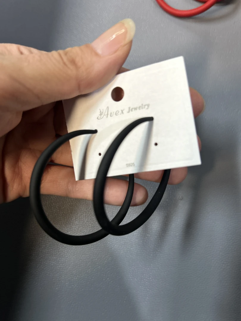 合金耳饰 银针大耳环喷漆时尚百搭