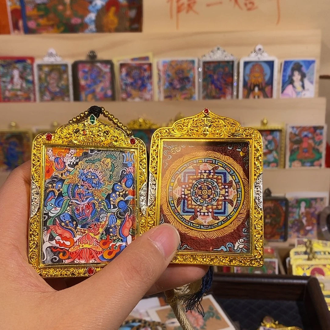 小***o吊坠纯手绘唐卡六臂