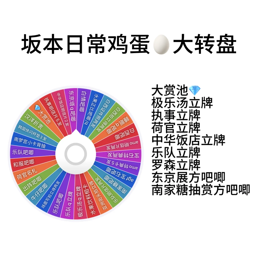 【坂本转转转】坂本日常超值吧唧立牌大赏转盘