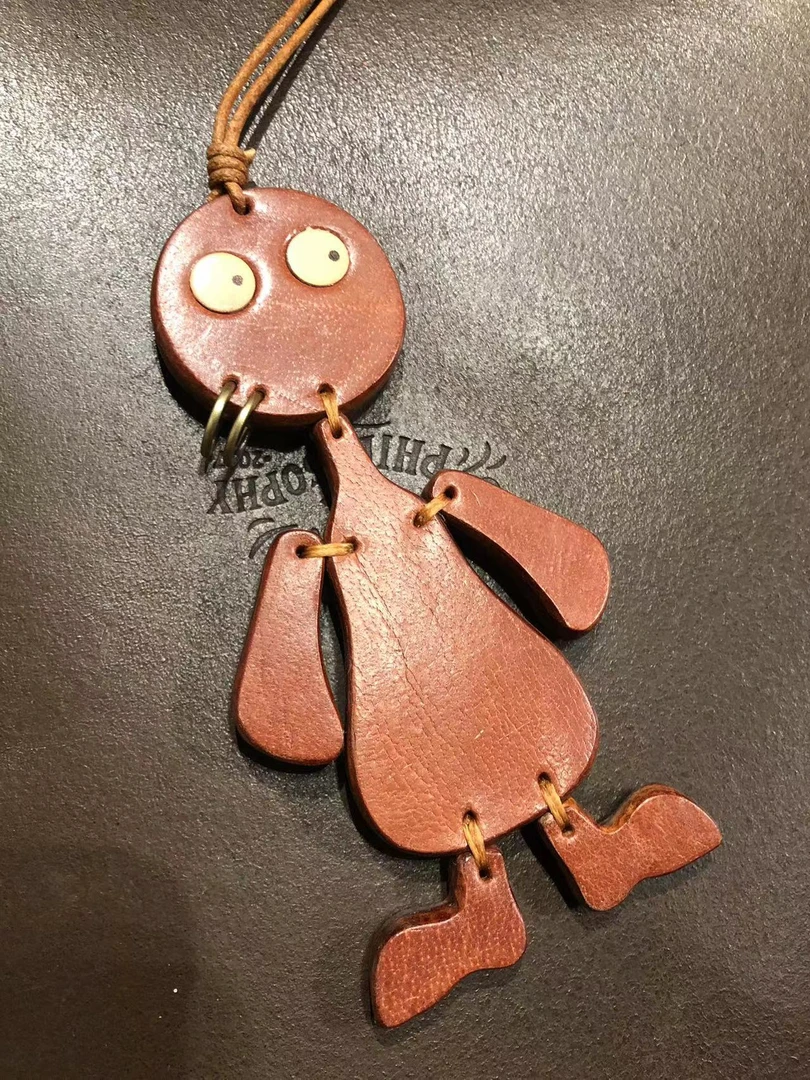 制道手工男士女士复古牛皮创意挂件挂扣钥匙扣包包挂