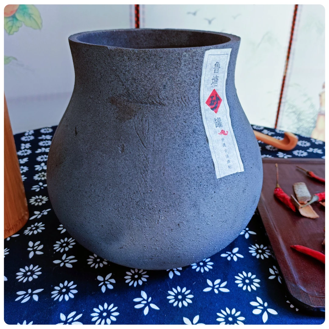 非遗鲁塘砂罐砂锅插花器皿圆底无涂层无釉陶土老式传统手工家用